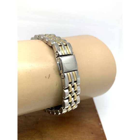 Michael Kors Women's Watch MK4740 Lexington Quartz White Dial 2-Tone Gemmed 26mm - Picture 10 of 14